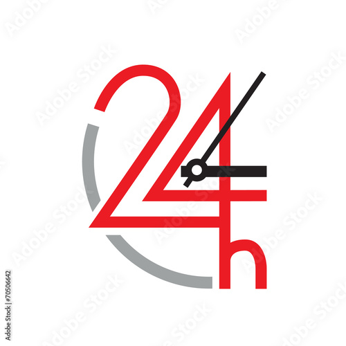Vector logo 24 hour