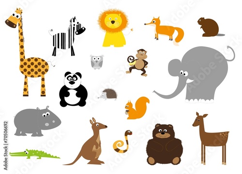 wild animals set- vectors for children