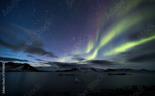 Northern lights on the Arctic sky