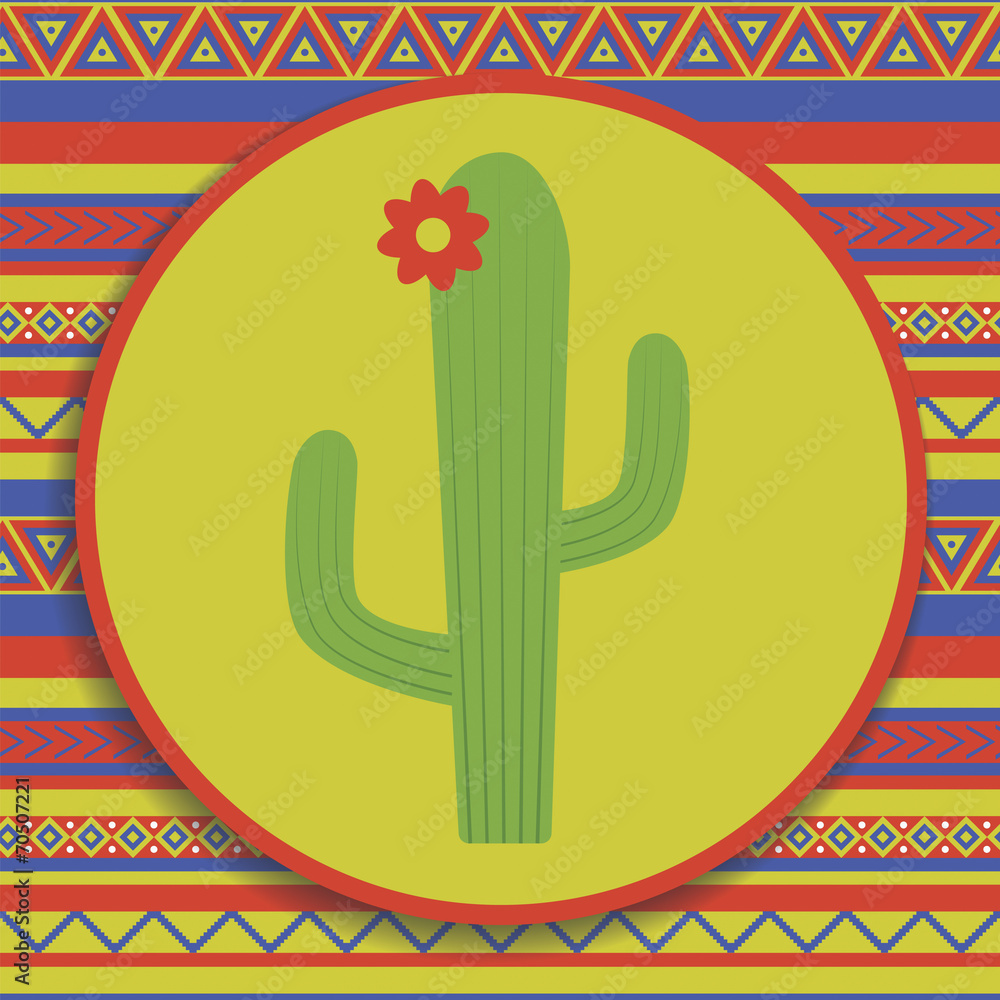 cactus on patterned background cactus on patterned background