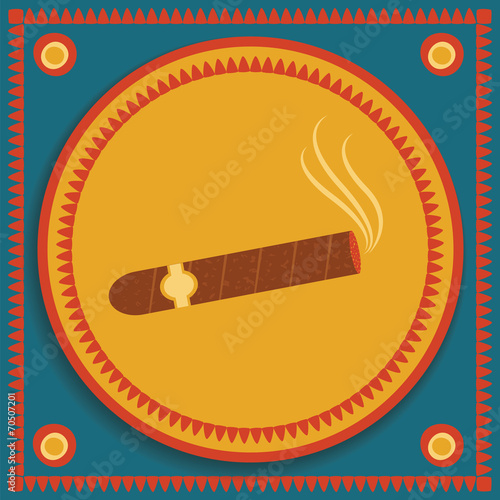 cigar on stylized background