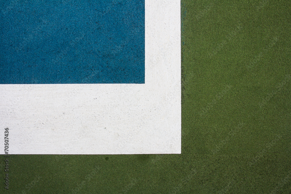 Detail of a tennis court