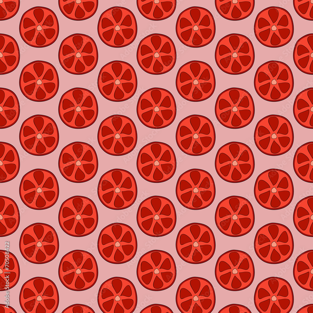 Seamless doodle grapefruit pattern Seamless doodle grapefruit pattern