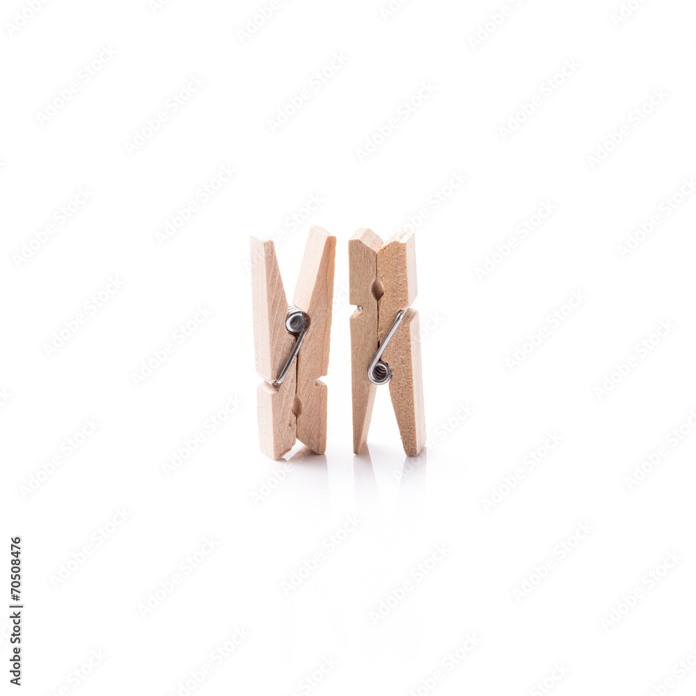 wooden pegs isolated on wgite background wooden pegs isolated on wgite background