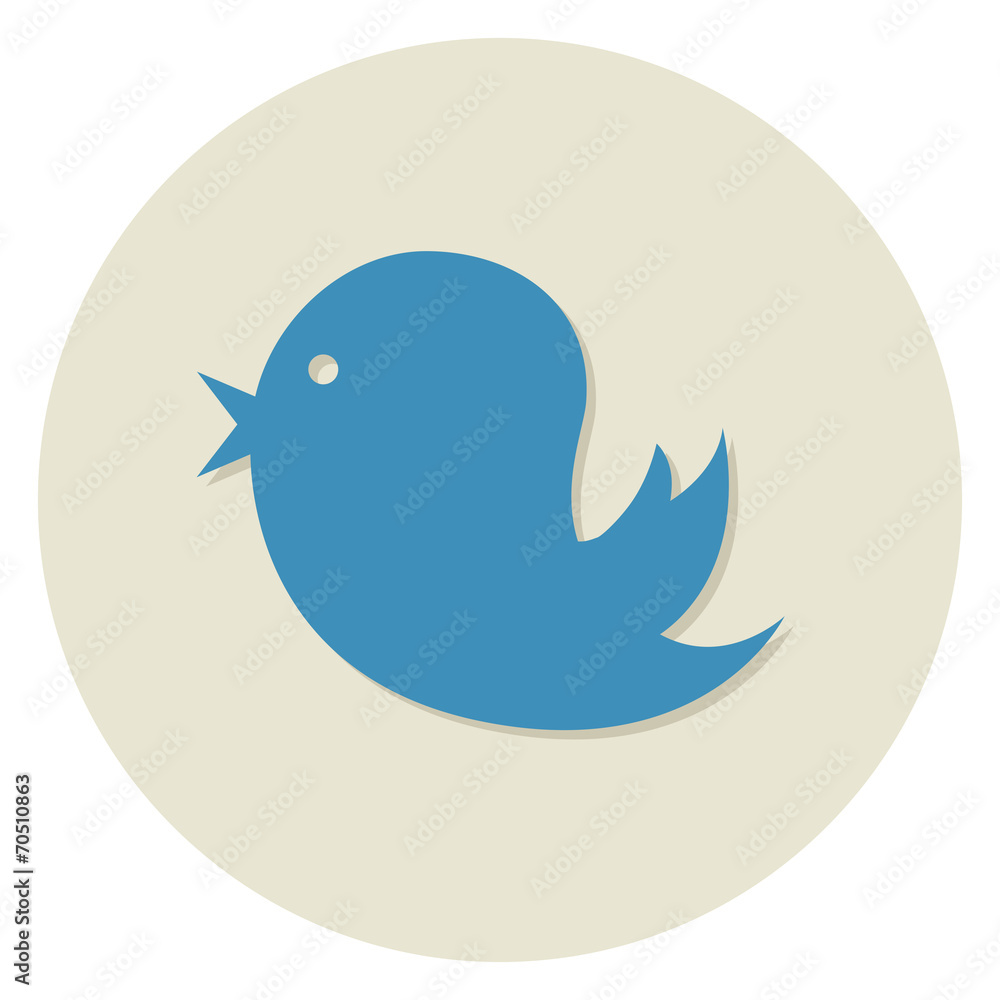 Obraz premium bird tweet icon flat