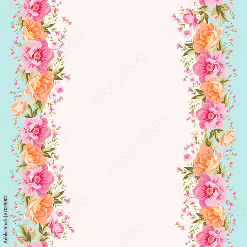 Flower pattern on a bright background for the design of fabric.