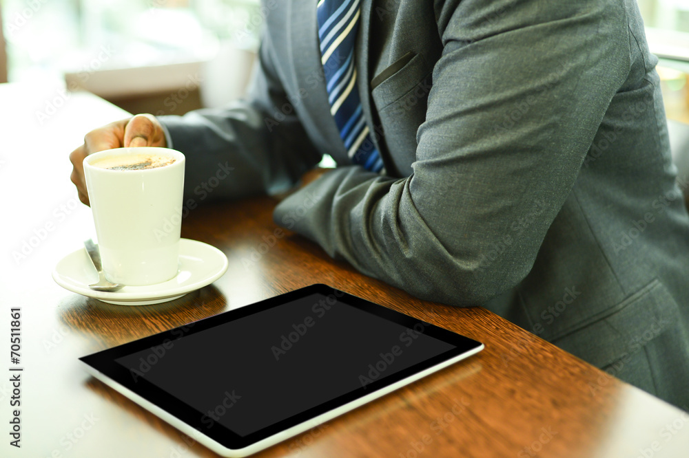 Businessman having coffee Businessman having coffee