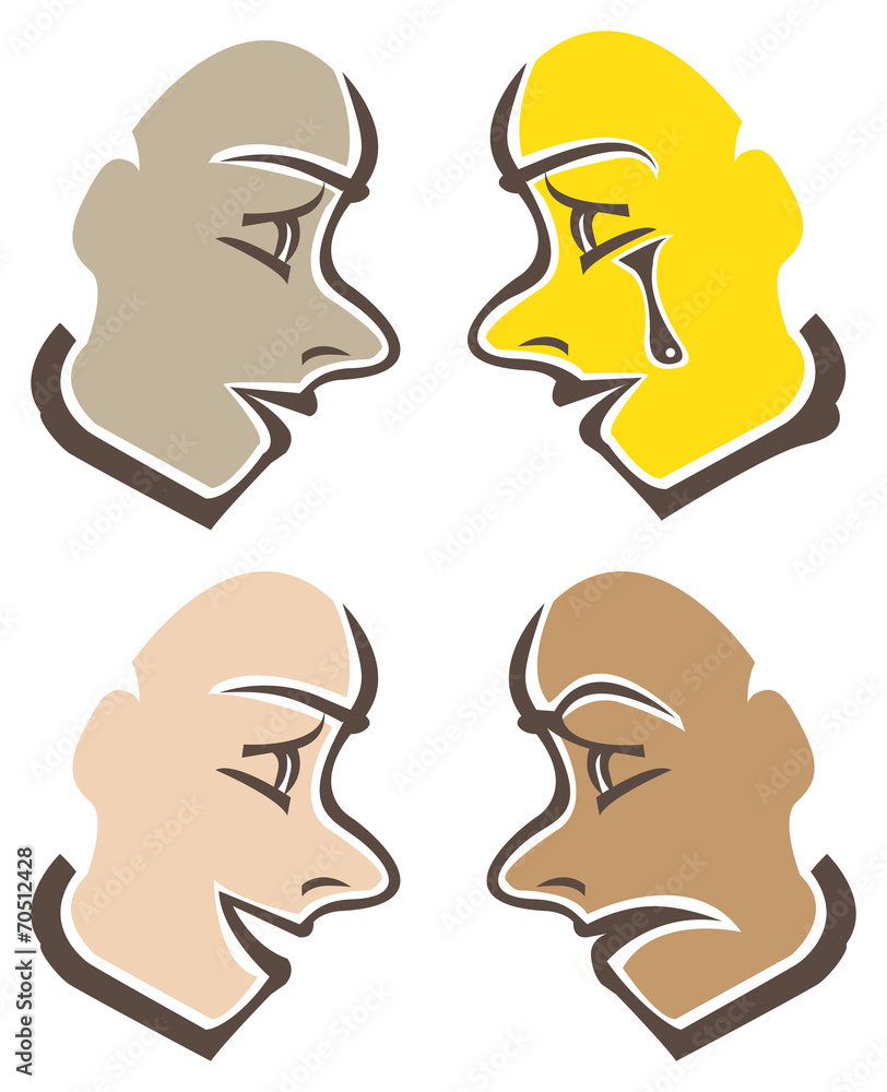 Facial Expressions and Emotion Vector Illustration