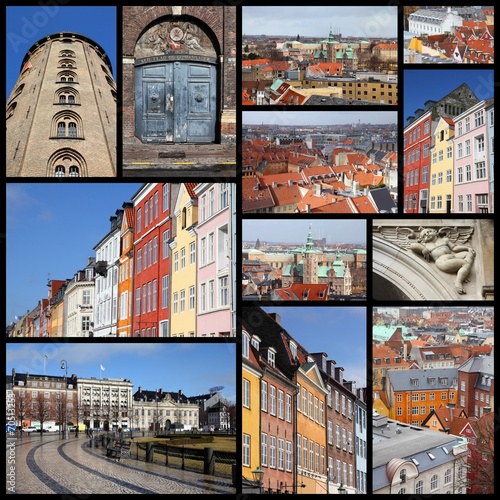 Canvas Print Copenhagen, Denmark - travel photo collage