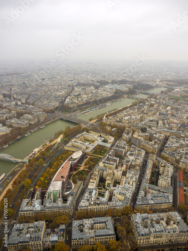 view on Paris from the Eiffel tower © Netfalls