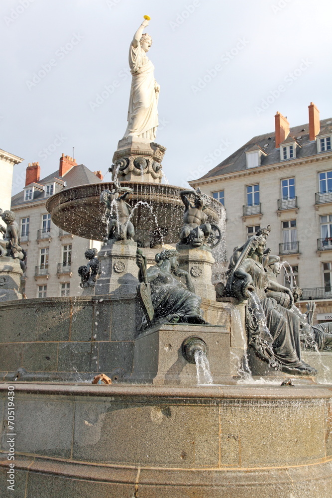 Royal square Nantes center France