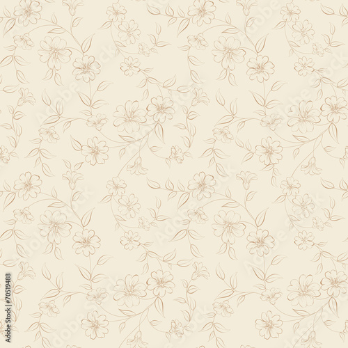 Elegant monochrome flowers fabric.