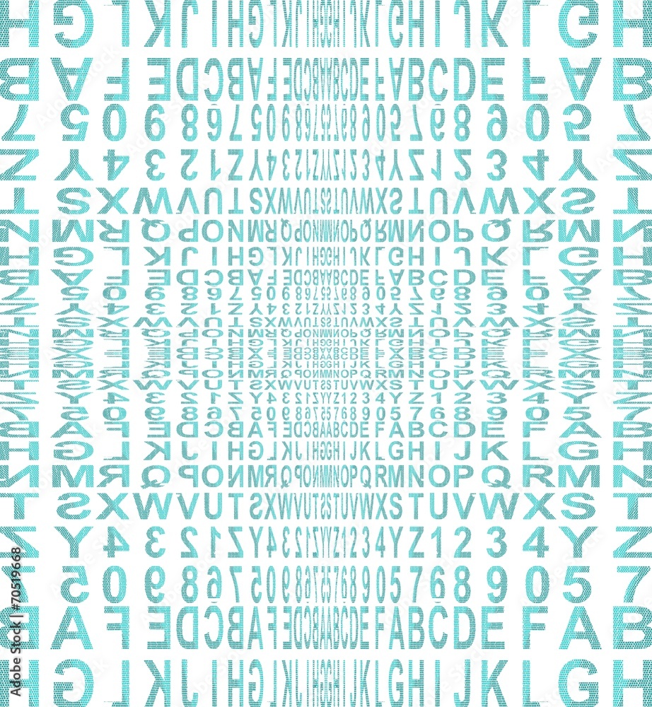 Abstract mirrored alphabets background Abstract mirrored alphabets background