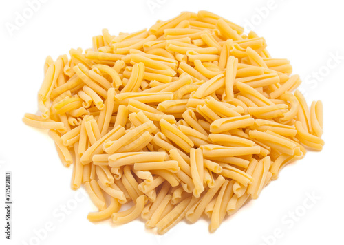 Penne Raw Pasta Isolated on White