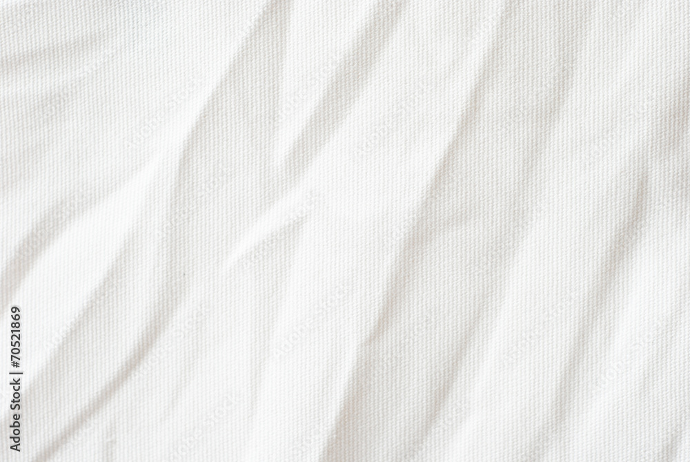 Obraz premium Wrinkle white canvas fabric texture.