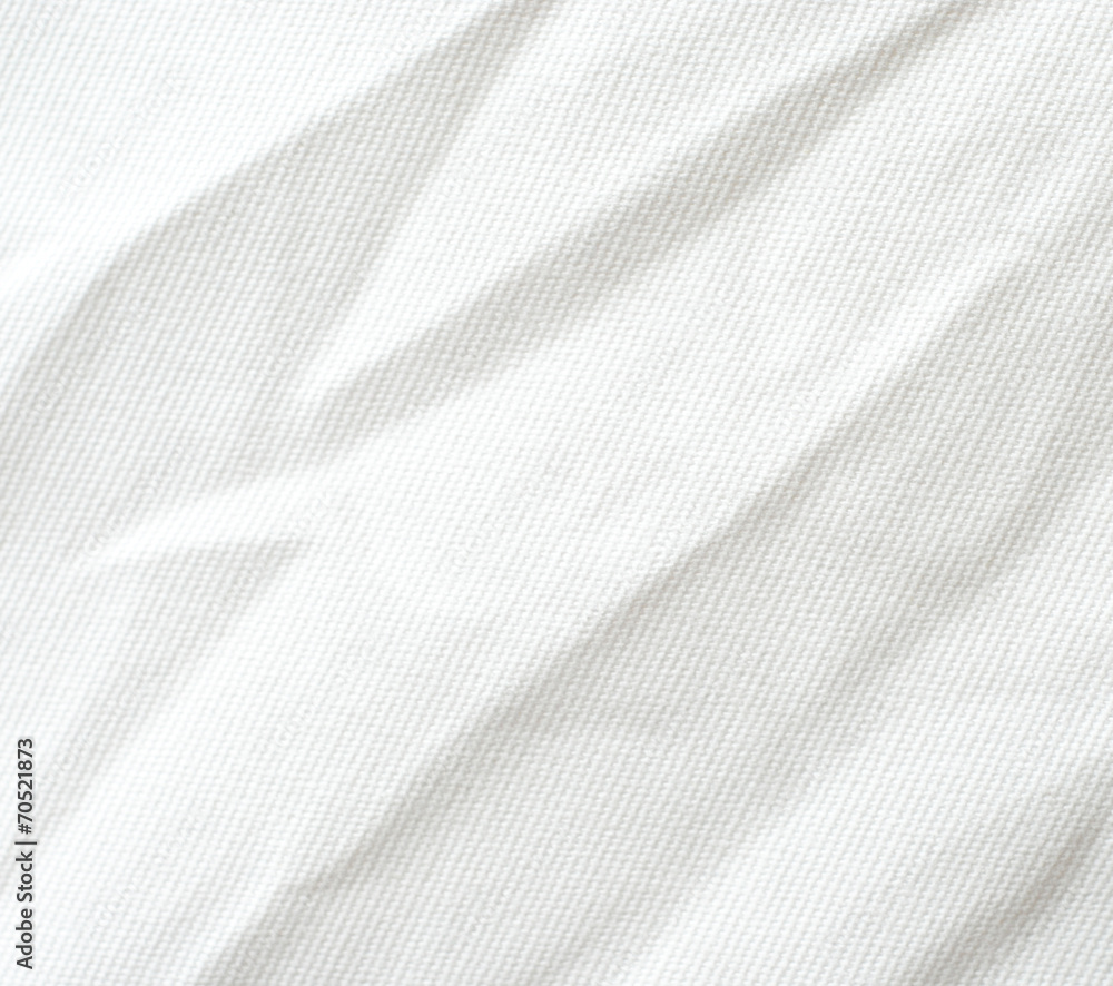 Wrinkle white canvas fabric texture. Wrinkle white canvas fabric texture.