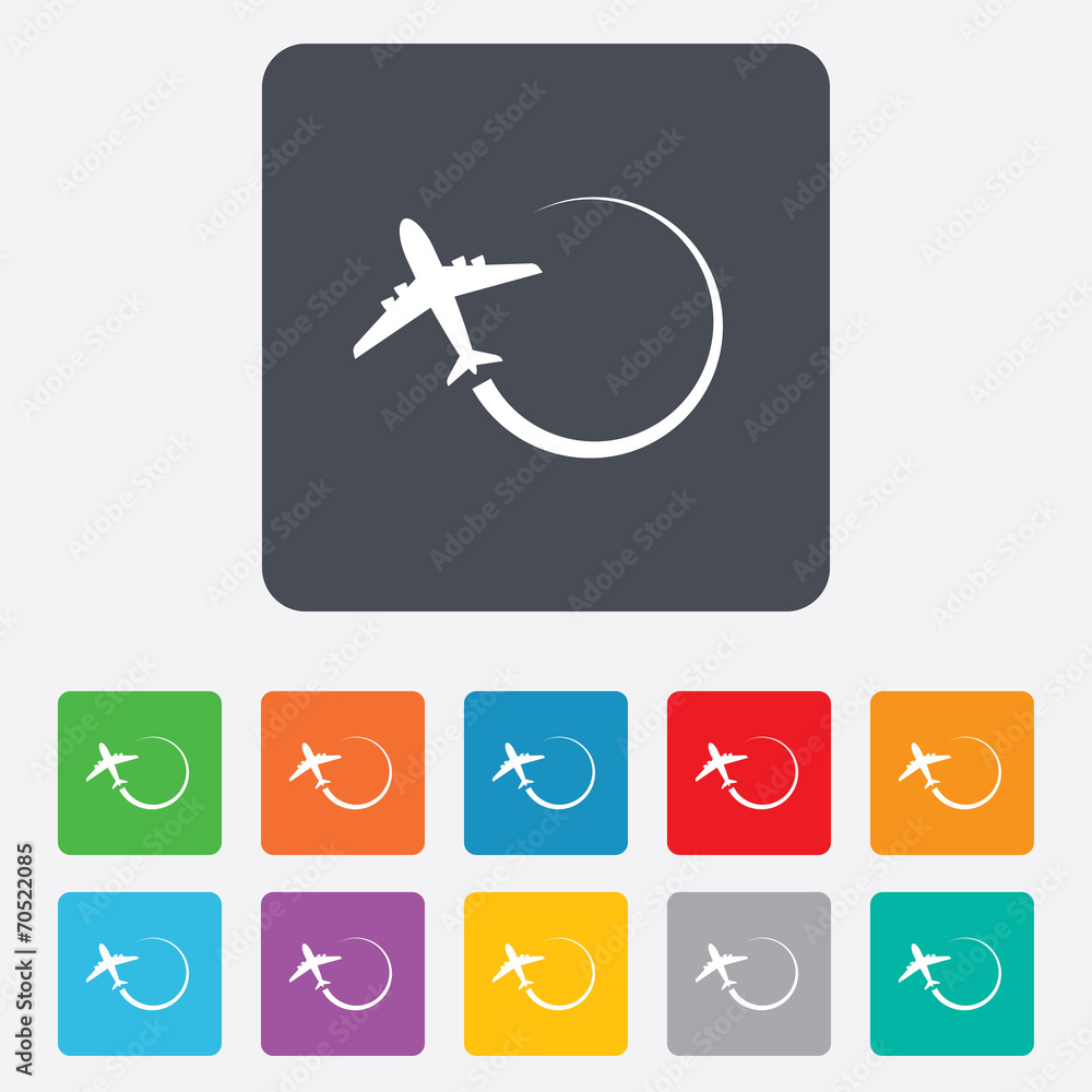 Airplane sign icon. Travel trip symbol. Airplane sign icon. Travel trip symbol.