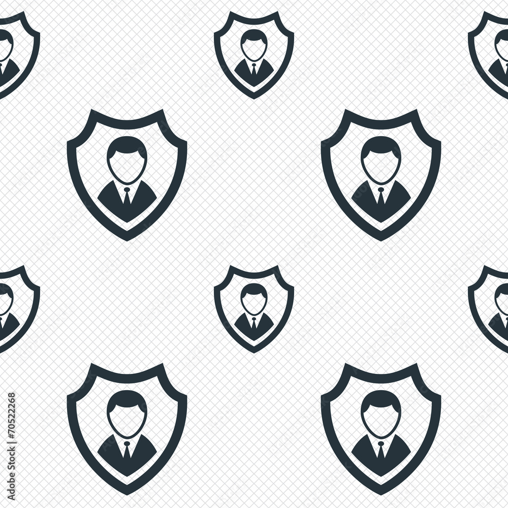 Obraz premium Security agency icon. Shield protection symbol.