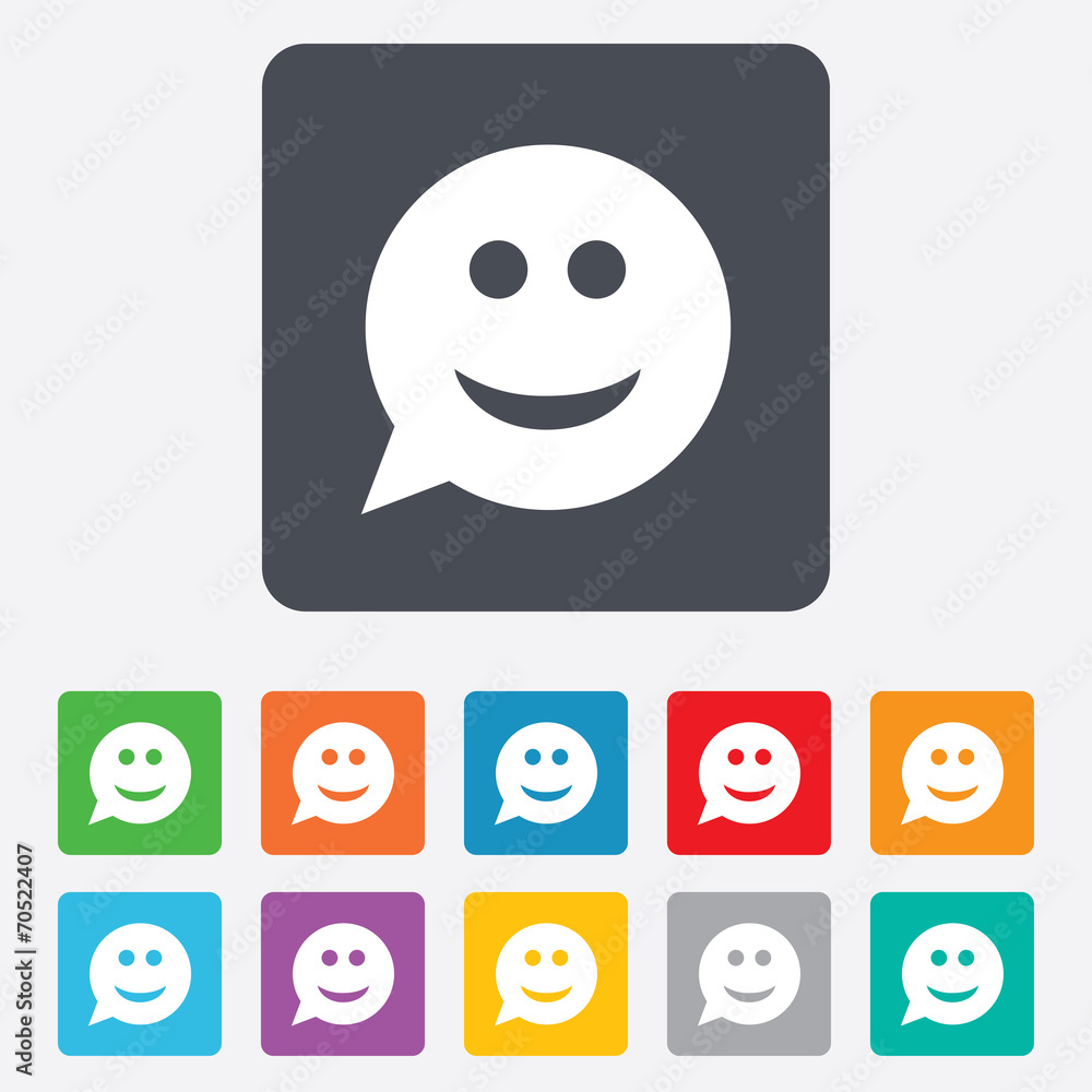 Smile face sign icon. Smiley symbol. Smile face sign icon. Smiley symbol.