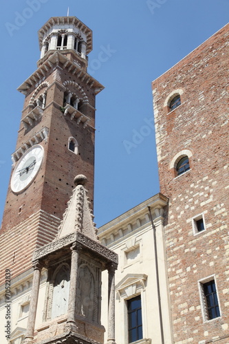 Wallpaper Mural Italy, Veneto, Verona, Lamperti Tower and Palazzo della Ragione Torontodigital.ca