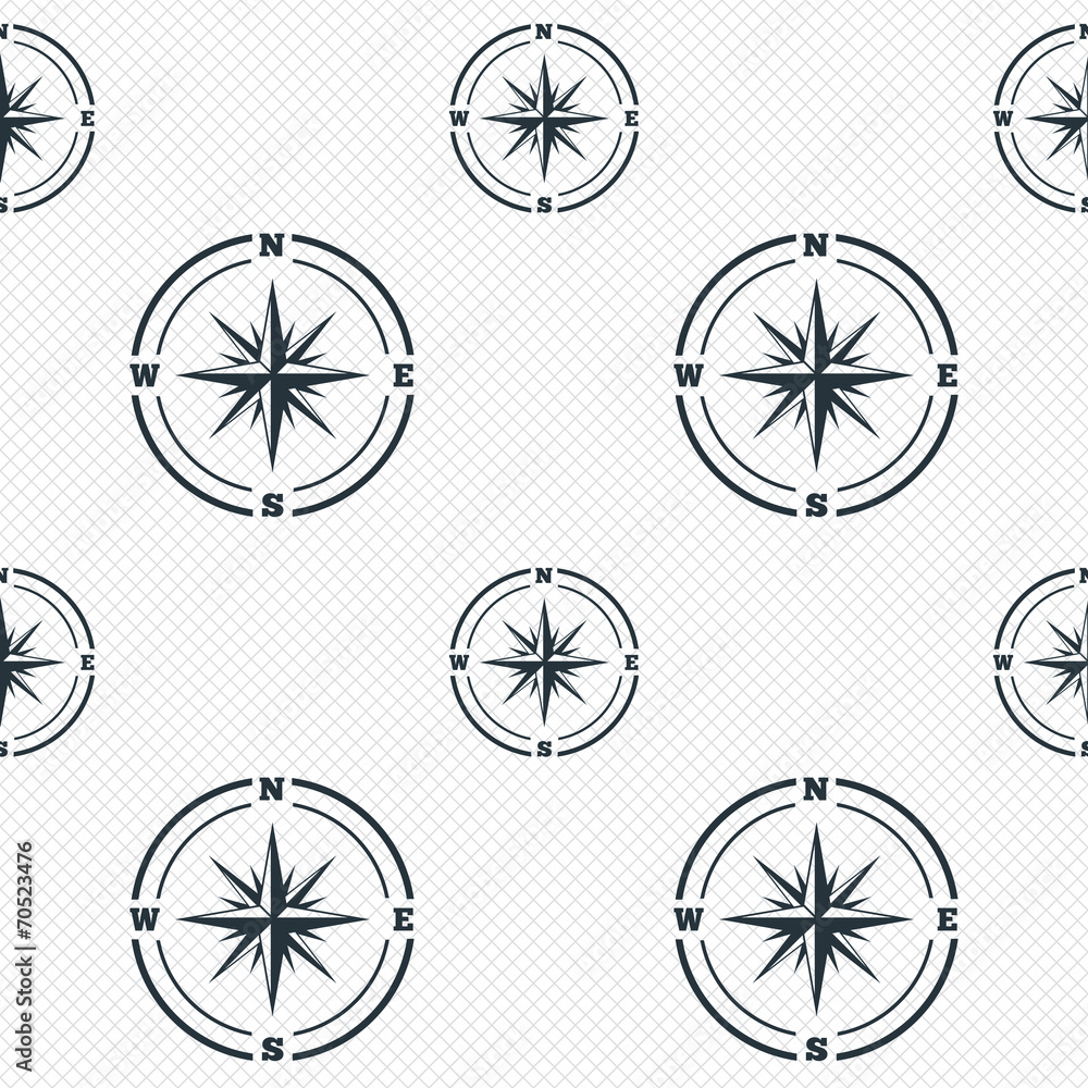 Compass sign icon. Windrose navigation symbol.