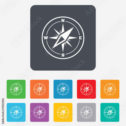 Compass sign icon. Windrose navigation symbol.