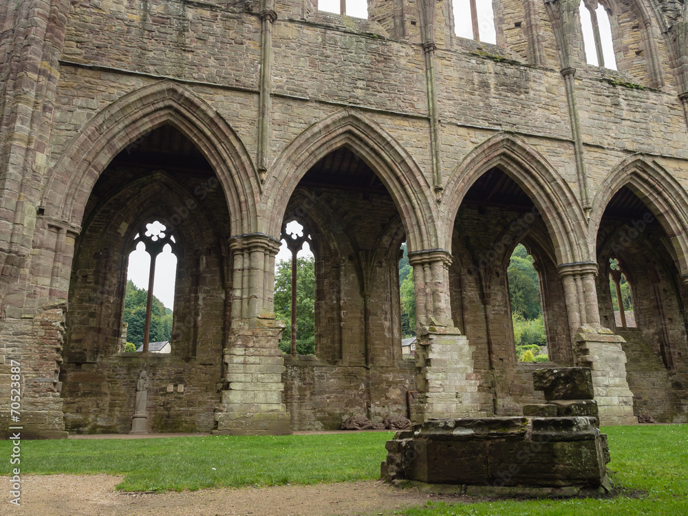Ruins of Tintern Abbey from the 12th C. in Wales