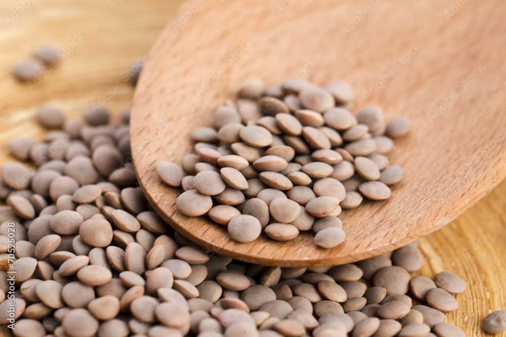 Fototapeta premium Dry Organic Brown Lentils