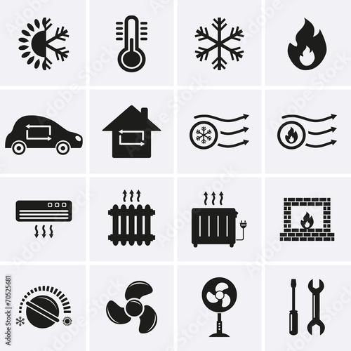 Heating and Cooling Icons