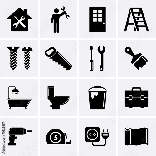 Home repair and tools icons