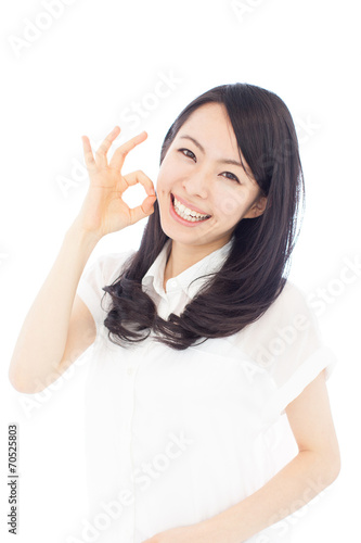 Wallpaper Mural OKのジェスチャーをする女性 Torontodigital.ca