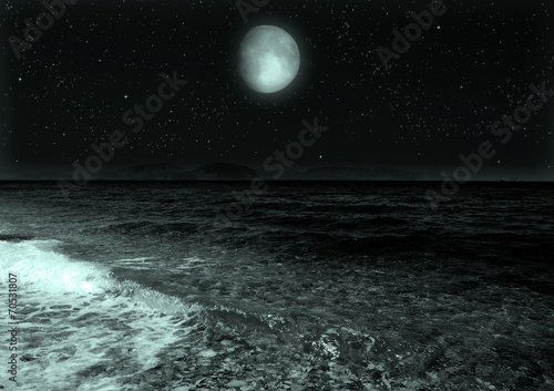 Fototapeta Naklejka Na Ścianę i Meble -  moon in the night sky