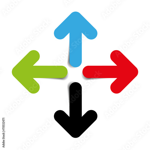 color symbol arrows vector
