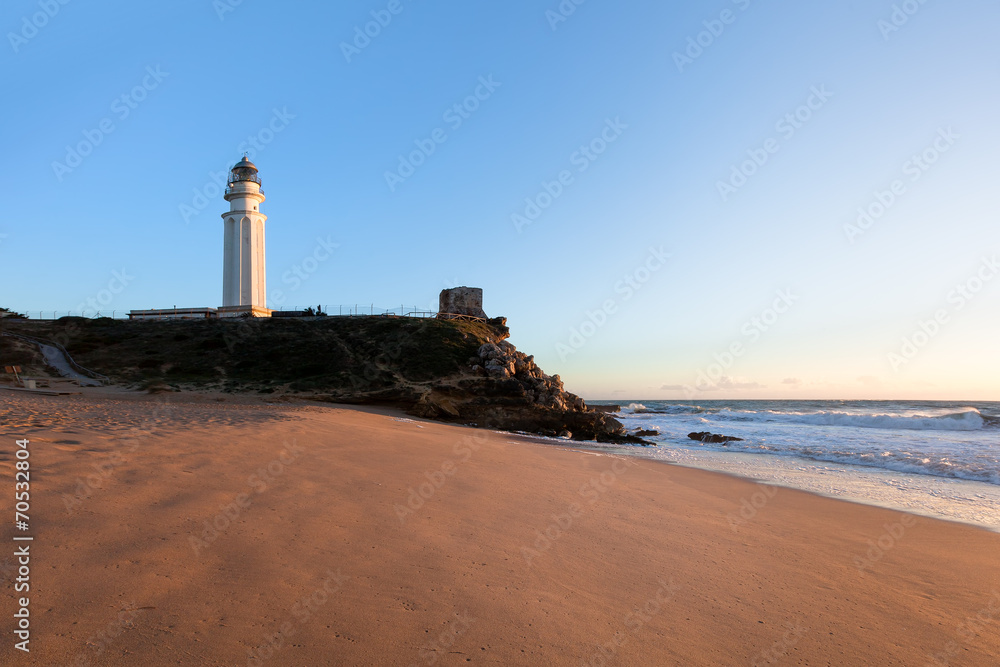 Beach at Lighthouse at Cape Trafalgar