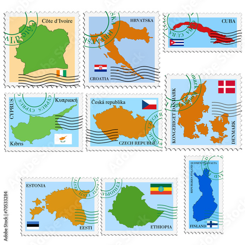 set of stamps