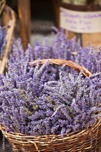 Lavender bunches selling in a outdoor french market