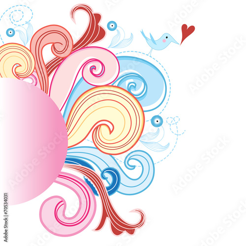 abstract pattern and in love bir