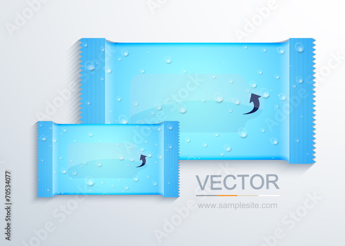 vector modern packaging for wet wipes