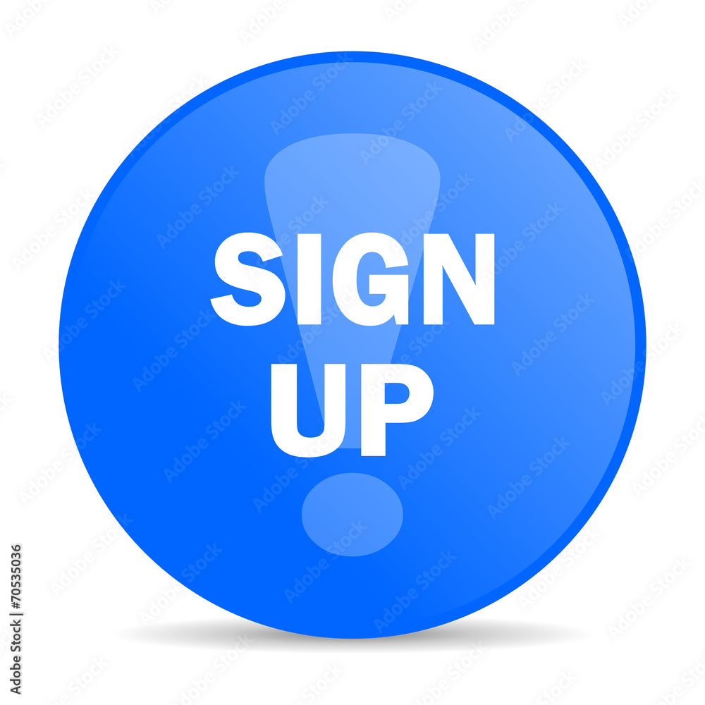 sign up internet blue icon sign up internet blue icon