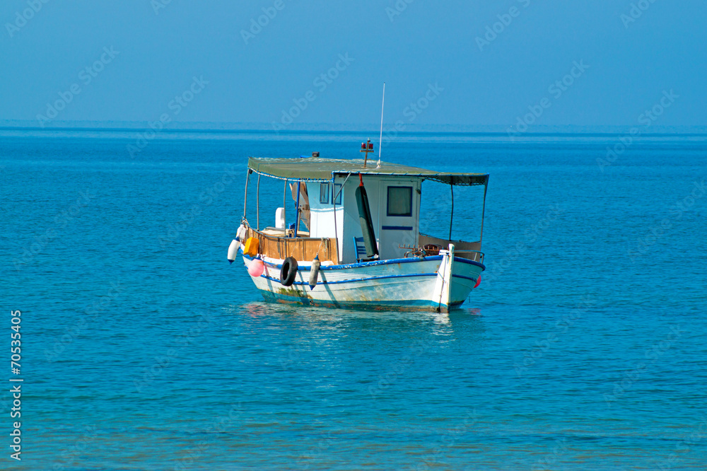 Traditional fishing boat in Greece