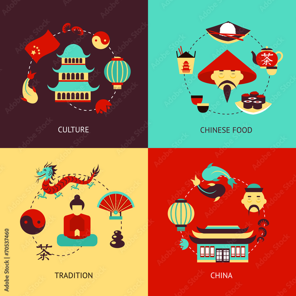 China illustration set