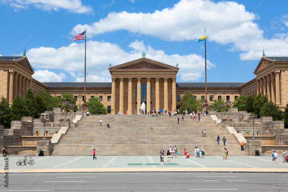 Fototapeta premium Wejście do muzeum sztuki w Filadelfii - Pensylwania - USA