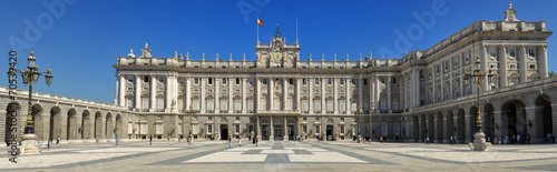 Front view of Royal Palace in Madrid, Spain
