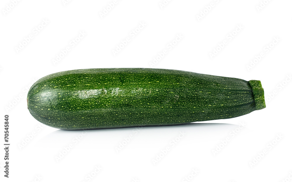 fresh green zucchini isolated on white background