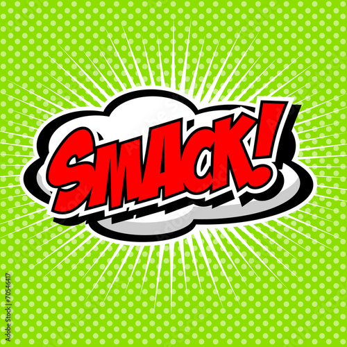 Smack! Comic Speech Bubble, Cartoon.