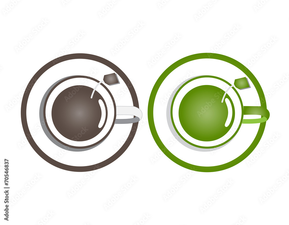 Coffee and green tea Coffee and green tea
