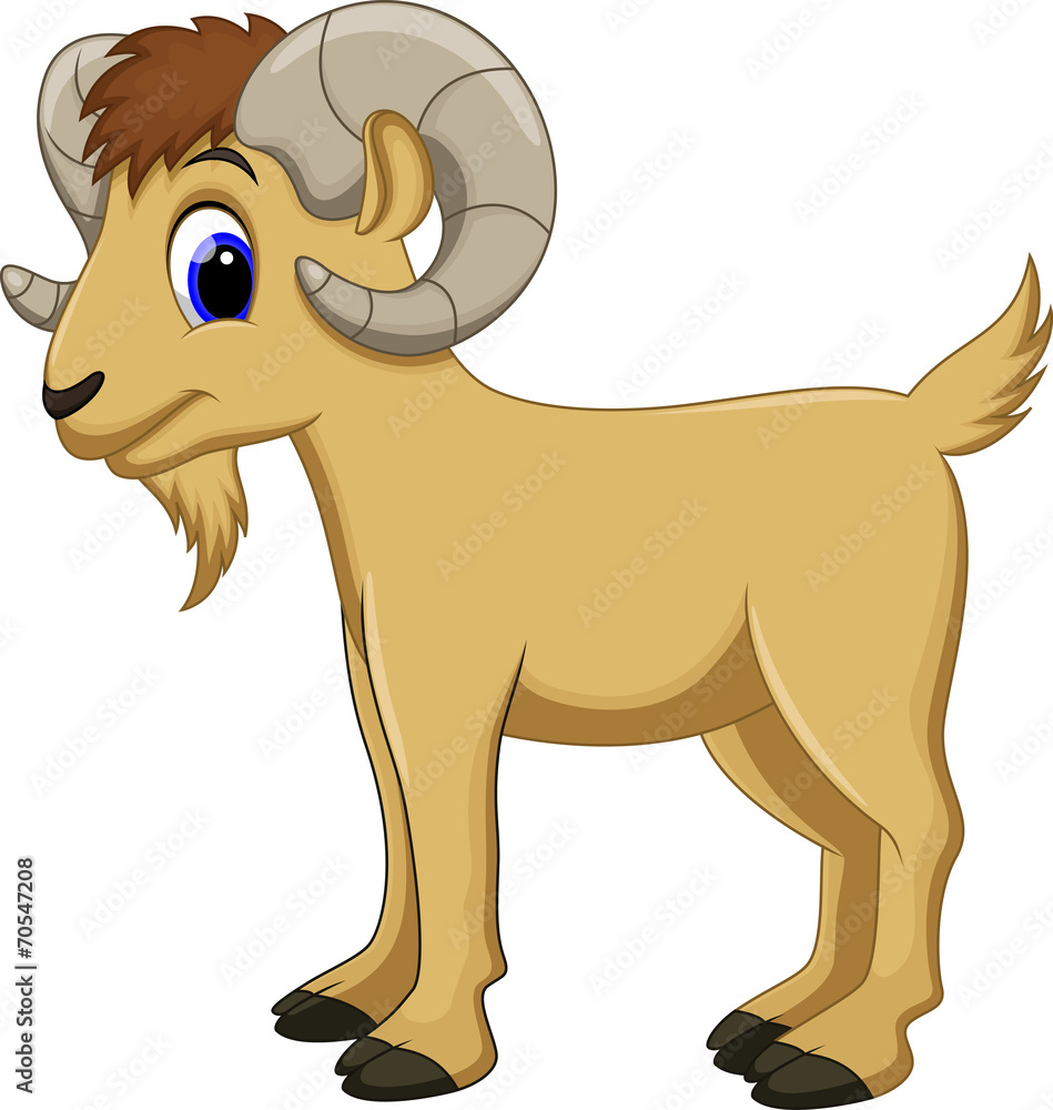 Fototapeta premium Cute goat cartoon