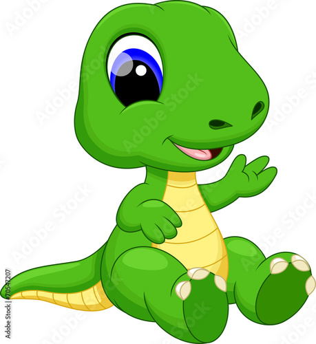 Cute baby dinosaur cartoon