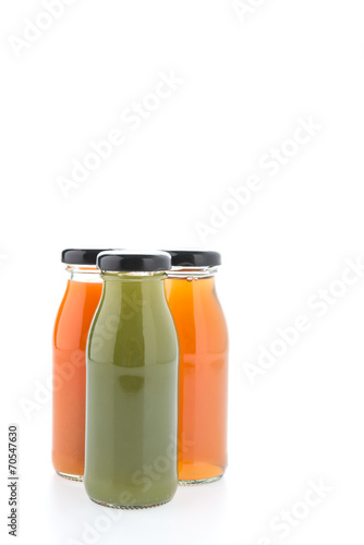 Juice bottle isolated on white background