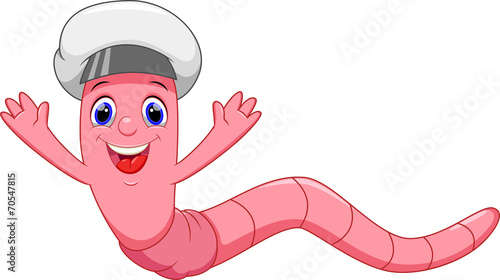 Cute worm cartoon